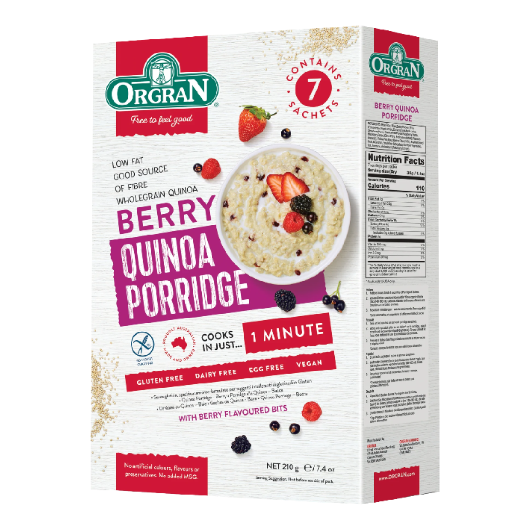 Hojuela de Quinoa Berry - Alimentos Saludables GT - Cereal & Granola - ORGRAN