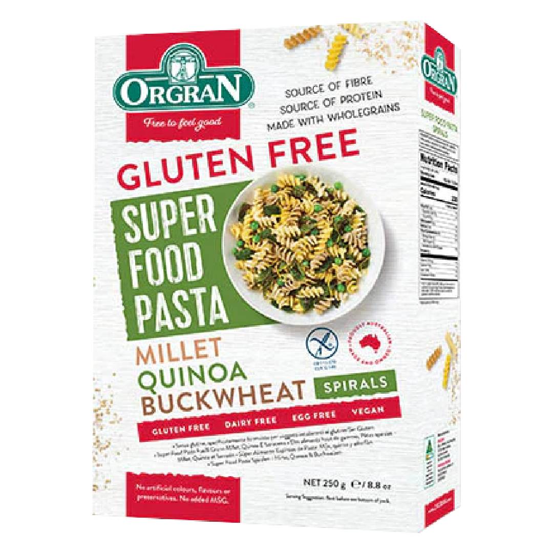 Super Food Pasta Millet-Quinoa-Buckwheat Spirals - Alimentos Saludables GT - alimentos saludables - ORGRAN