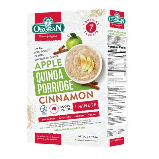 Hojuela de Quinoa Manzana y Canela - Alimentos Saludables GT - Cereal & Granola - ORGRAN