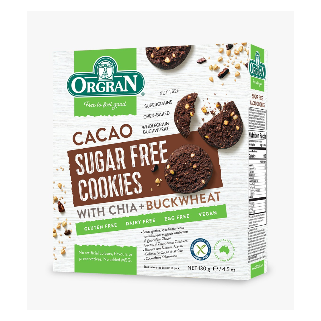 Galletas Cacao Libres de Azucar - Alimentos Saludables GT - Cookies - ORGRAN